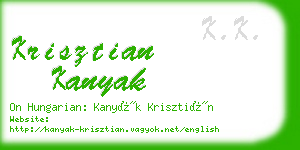 krisztian kanyak business card